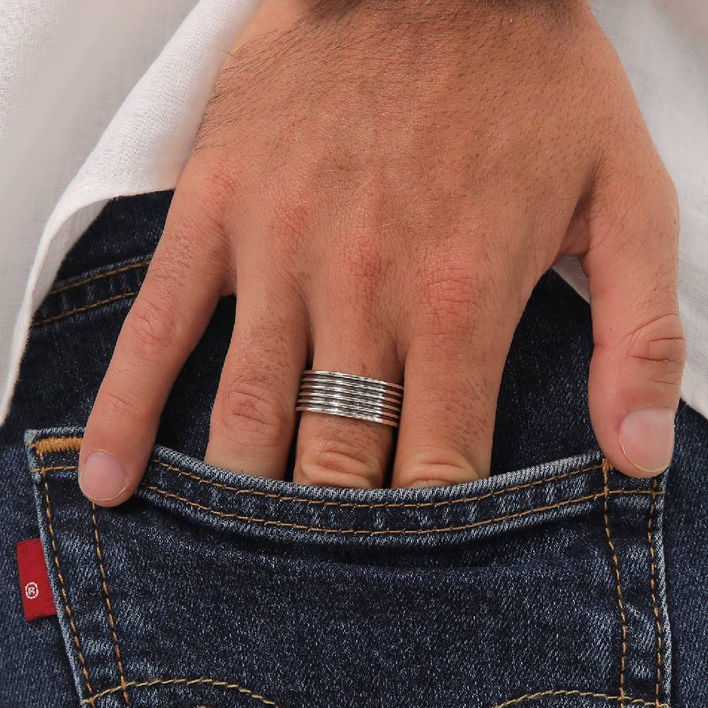 Kuzzoi Bandring Rillen | Emaille Bis zu 50% Rabatt