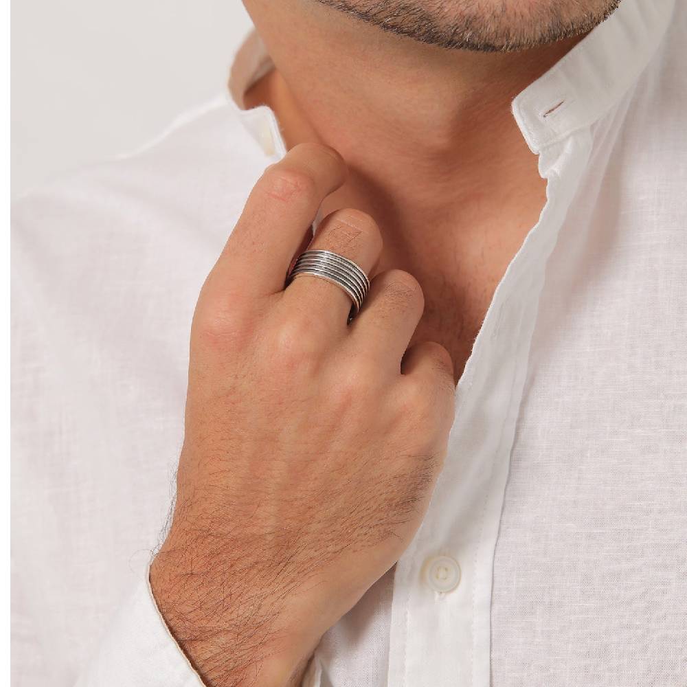 Kuzzoi Bandring Rillen | Emaille Bis zu 50% Rabatt
