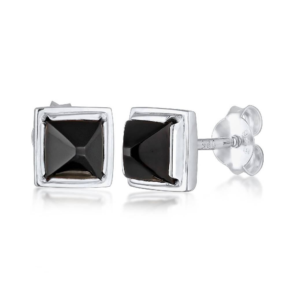 Kuzzoi Ohrstecker Pyramide | Onyx (Schwarz)