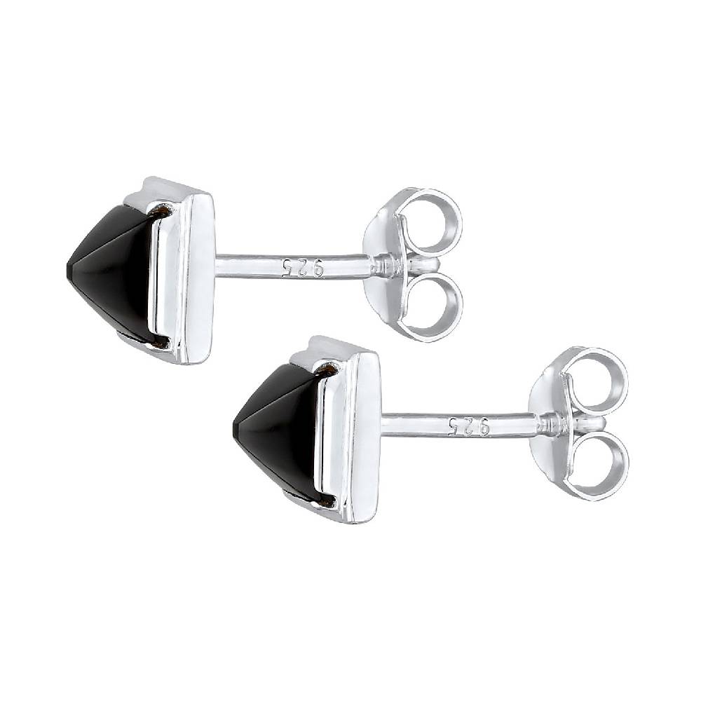Kuzzoi Ohrstecker Pyramide | Onyx (Schwarz) Super Rabatt