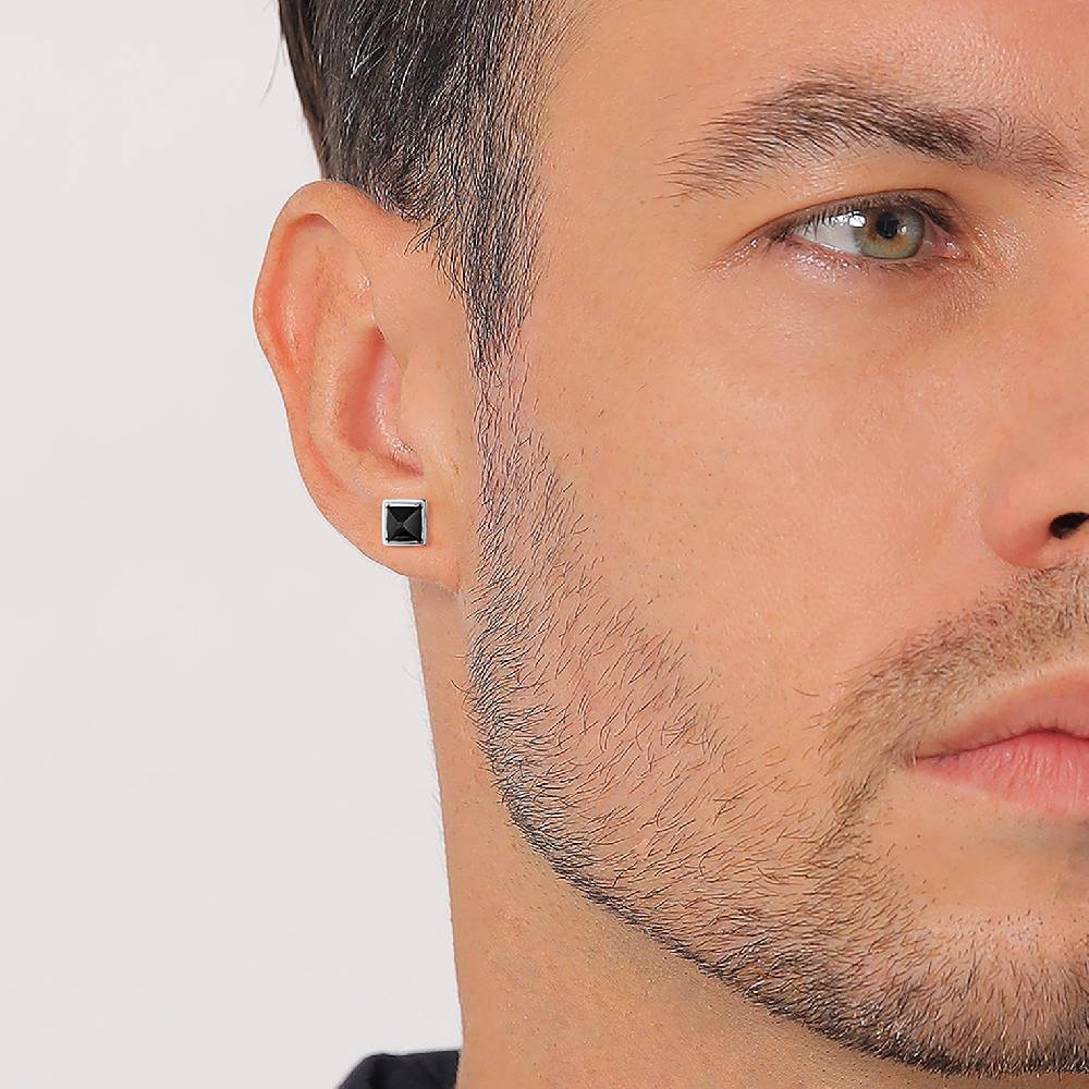 Kuzzoi Ohrstecker Pyramide | Onyx (Schwarz) Super Rabatt