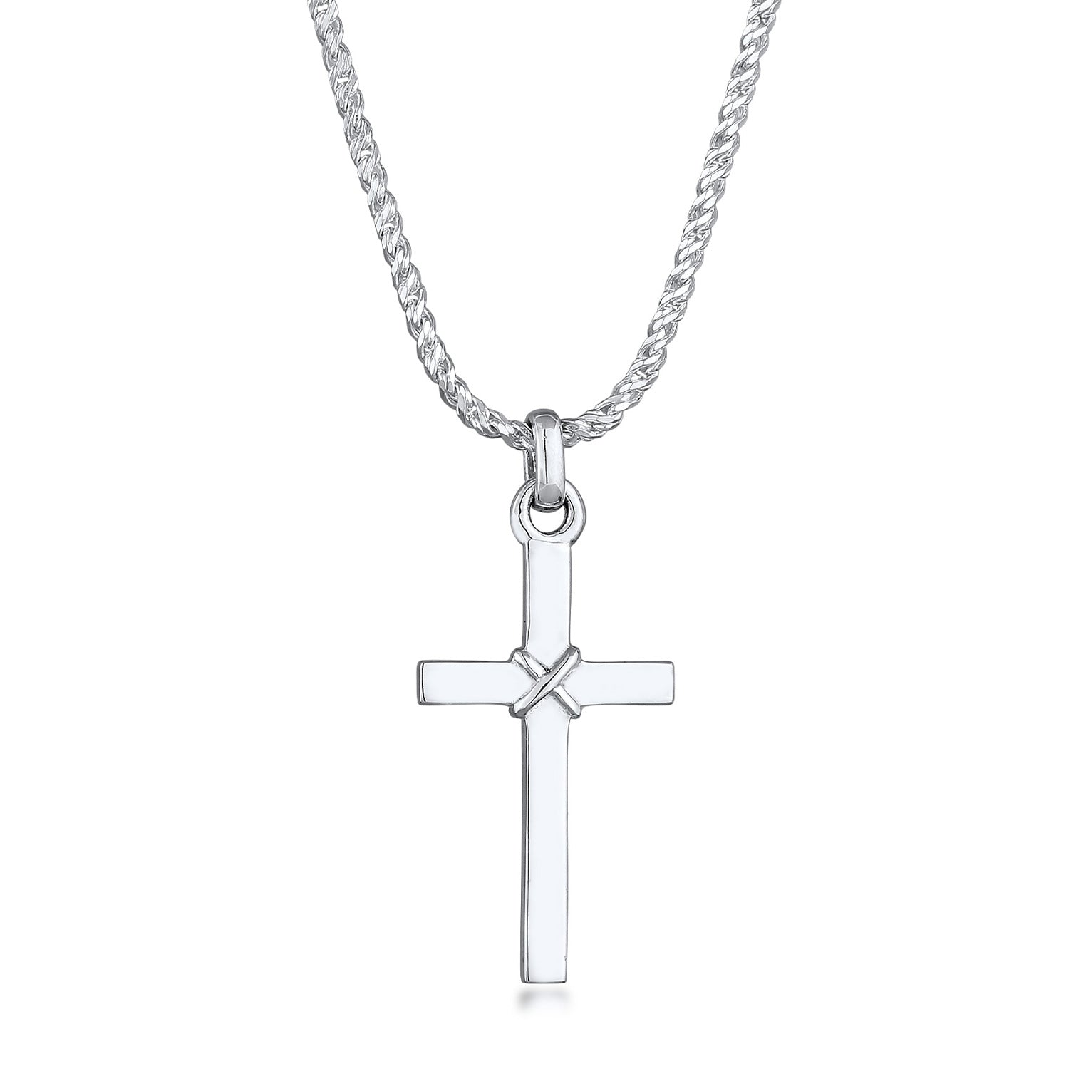 Kuzzoi Kordel-Halskette Anhänger Kreuz