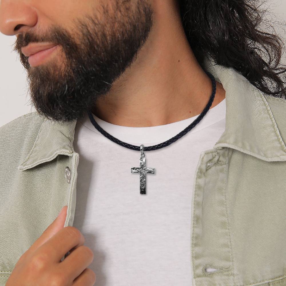 Kuzzoi Halskette Kreuz | Leder Auslauf