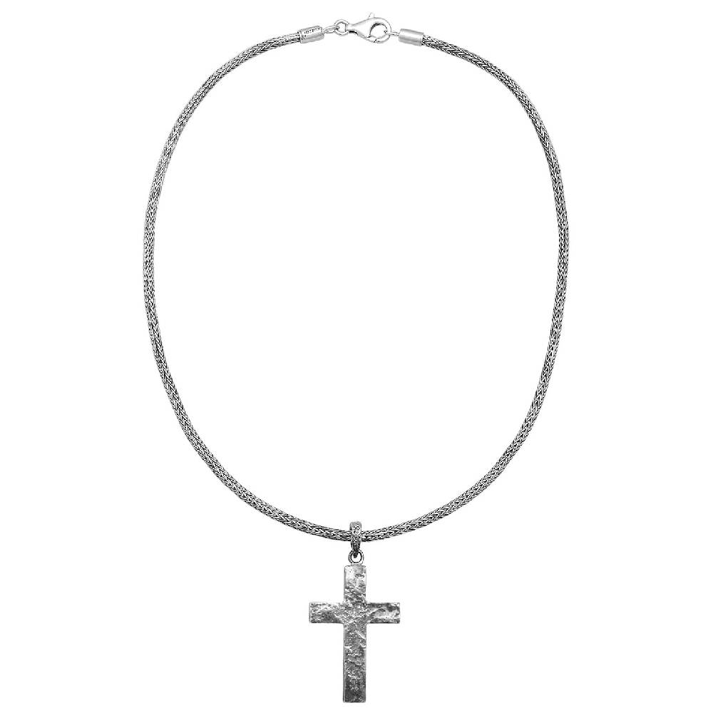 Kuzzoi Schlangen-Halskette Kreuz im Angebot