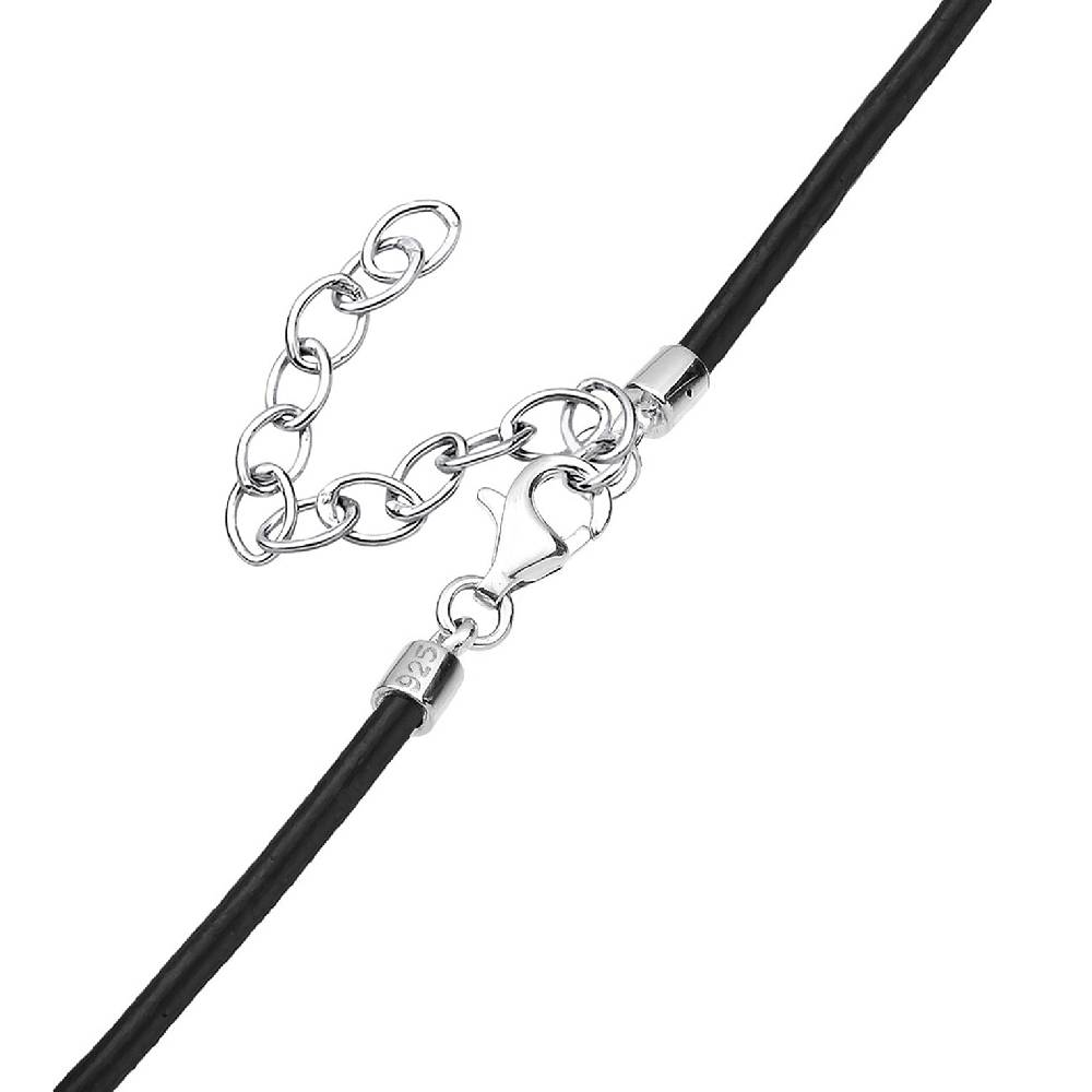 Kuzzoi Glieder-Halskette Kreuz | Leder Begrenztes Angebot