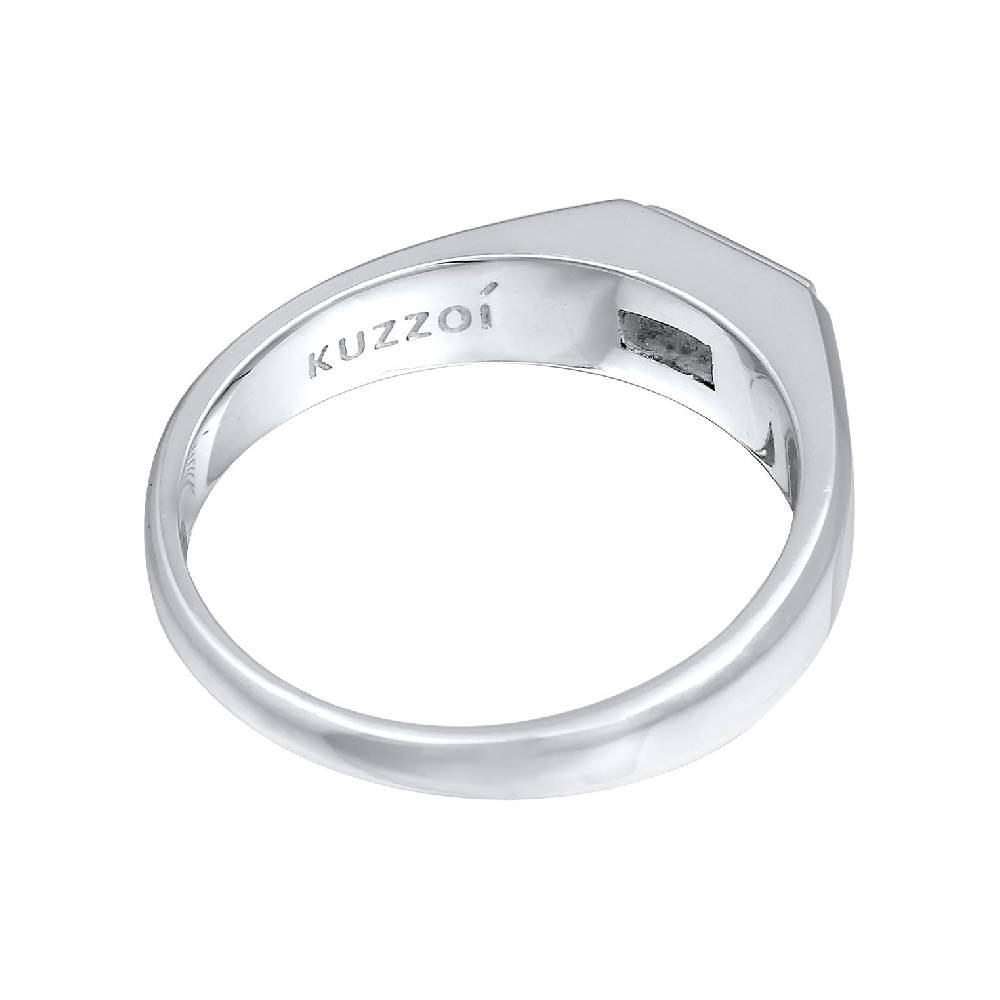 Kuzzoi Siegelring Quadrat | Topas (Weiß) Black Friday