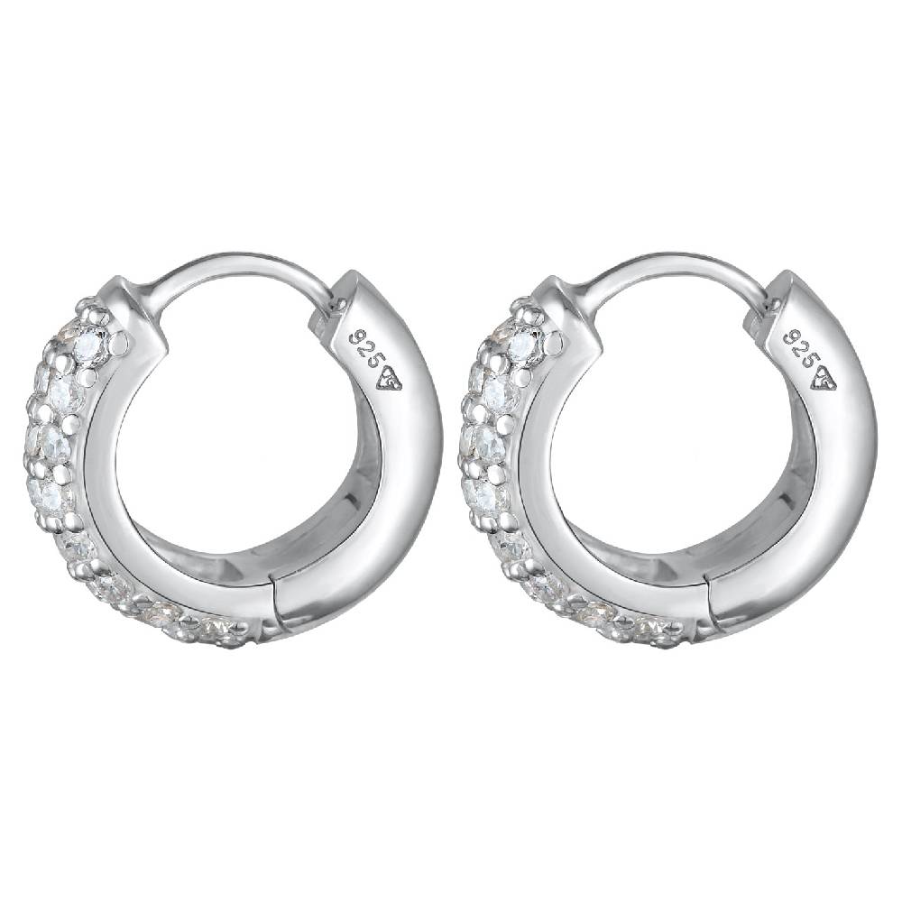 Kuzzoi Creolen Chunky | Zirkonia (Weiß) Weihnachtsangebot