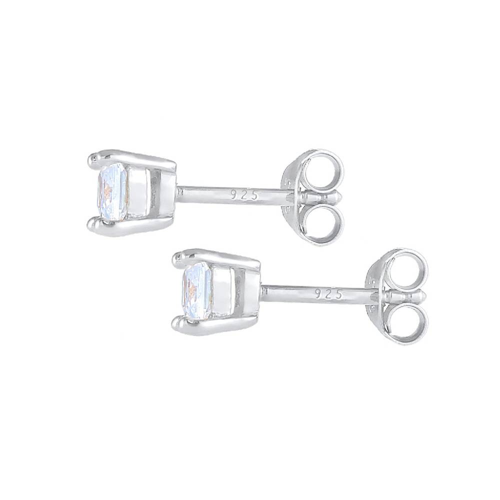 Kuzzoi Ohrstecker Quadrat | Zirkonia Kristalle (Weiß) Vatertagsangebot