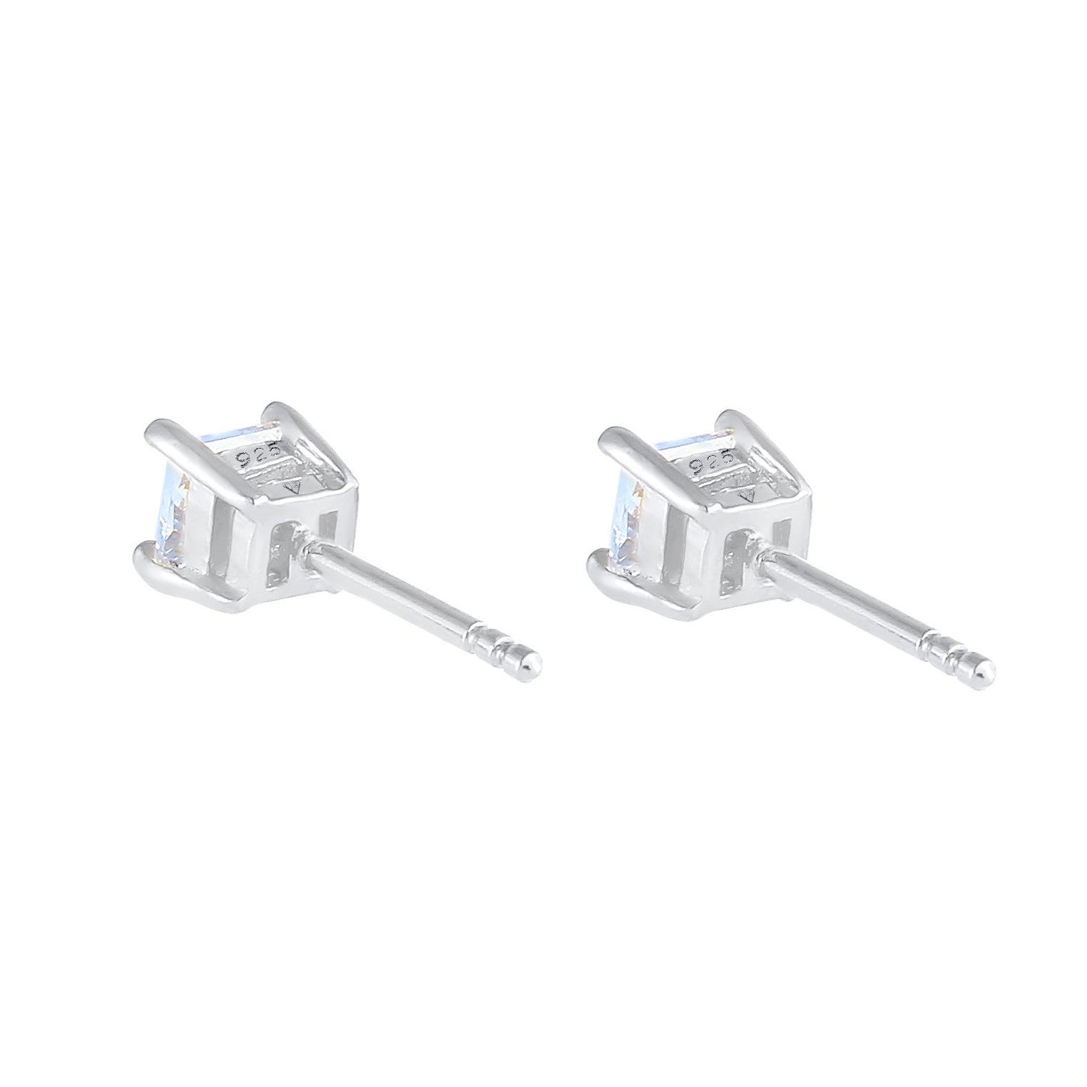 Kuzzoi Ohrstecker Quadrat | Zirkonia Kristalle (Weiß) Vatertagsangebot
