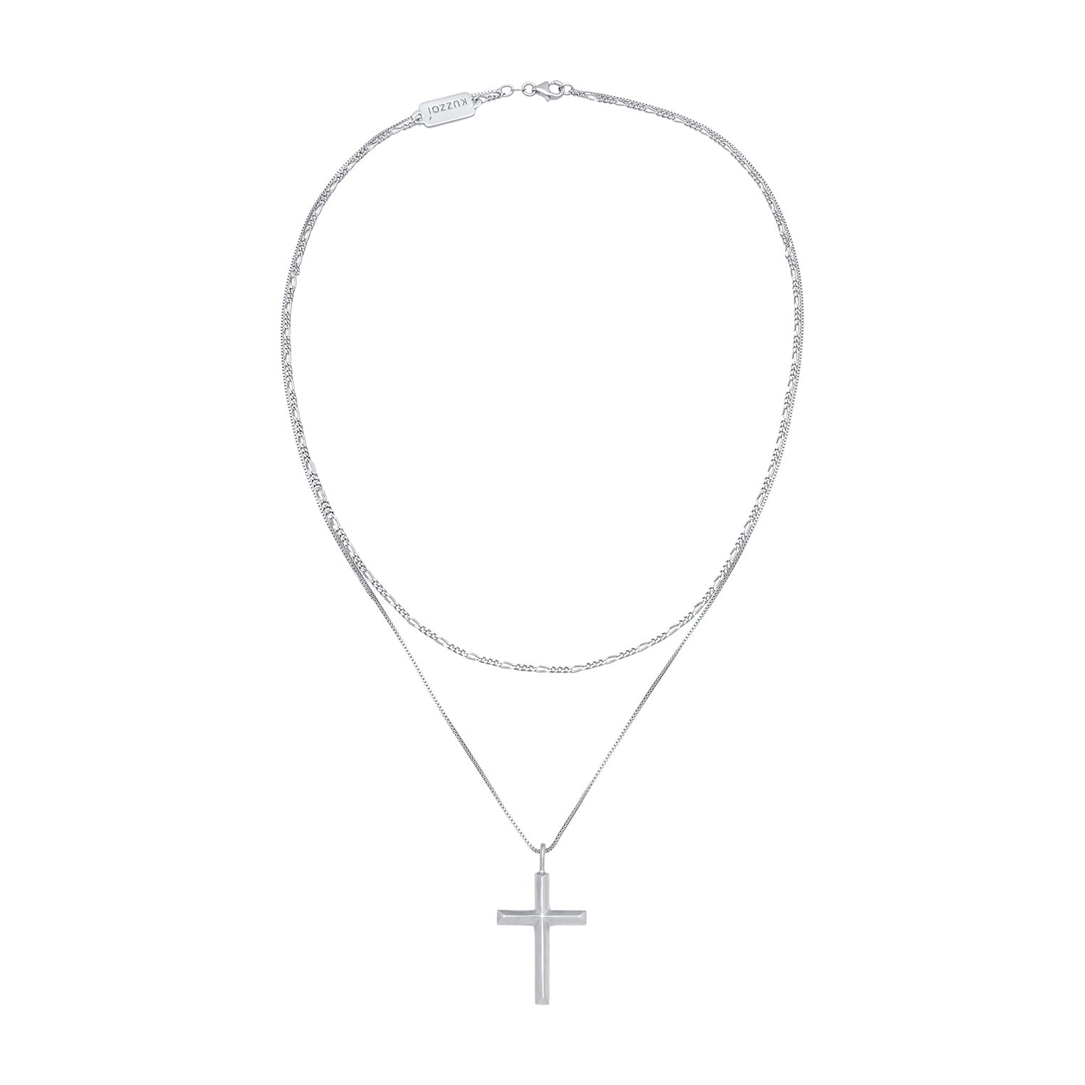 Kuzzoi Layer-Halskette Kreuz Top Angebot