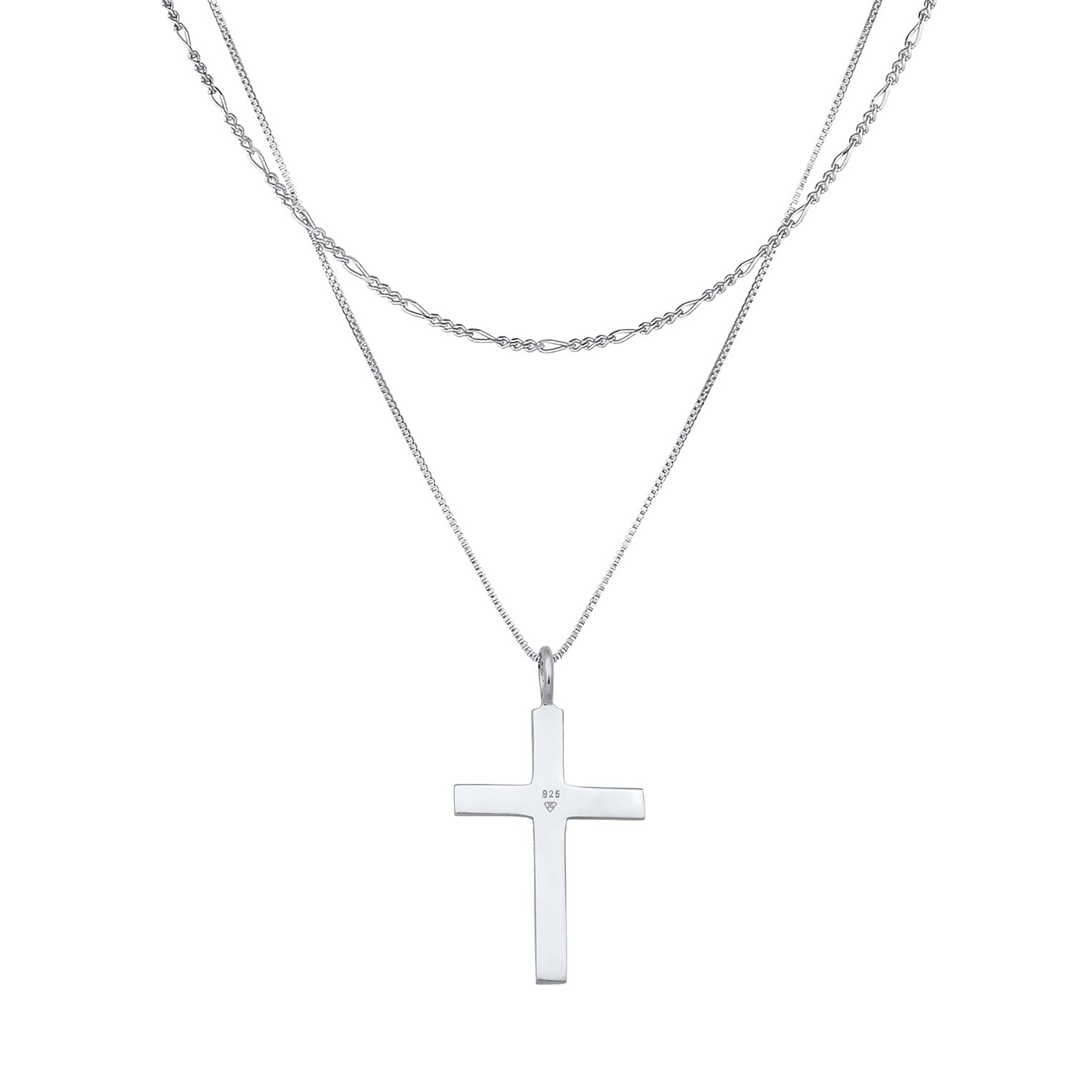 Kuzzoi Layer-Halskette Kreuz Top Angebot