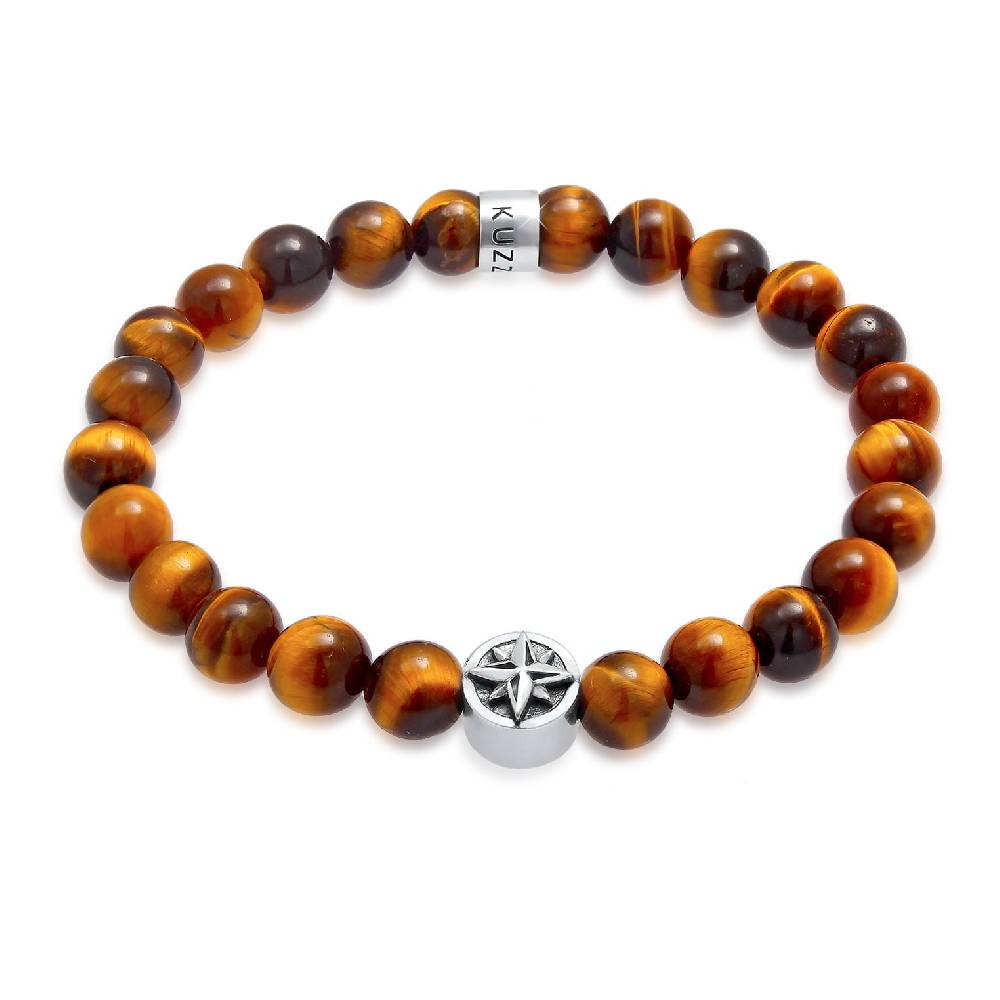 Kuzzoi Armband Kompass | Tigerauge (Braun) Tägliche Deals