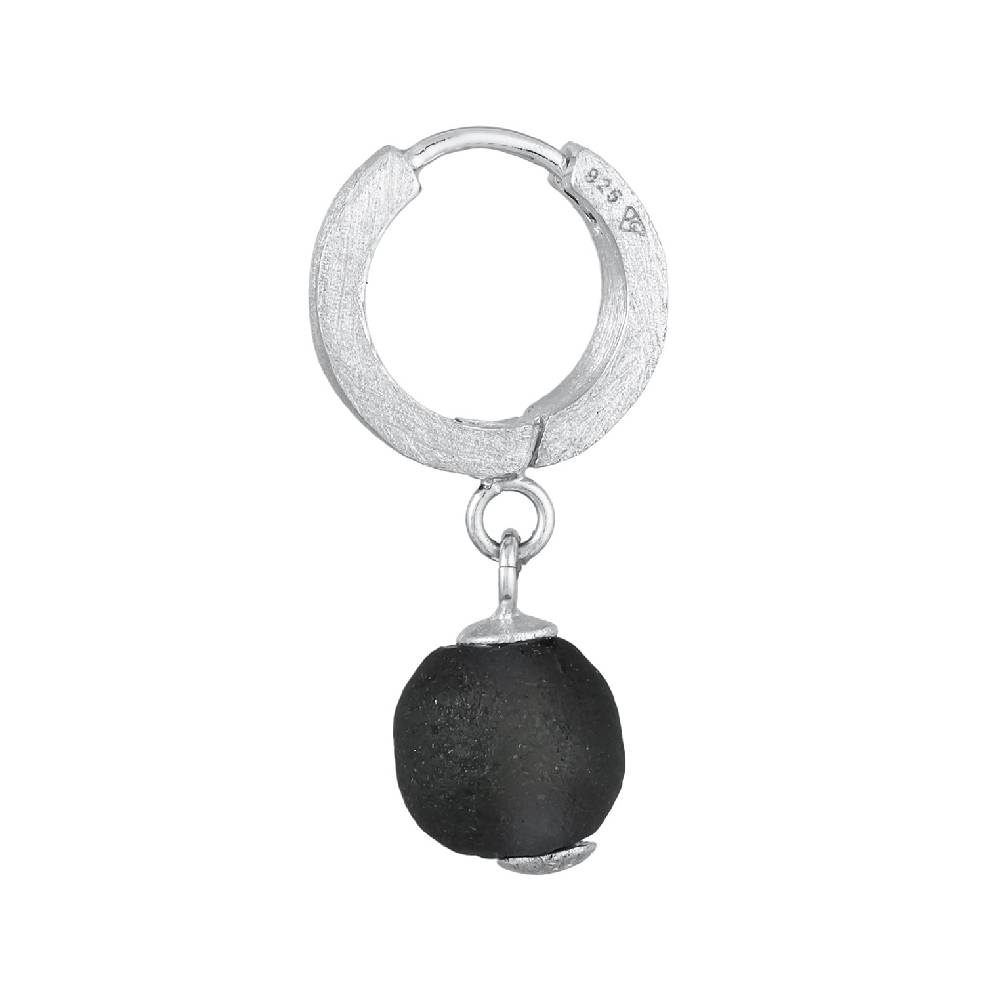 Kuzzoi Single Creole | Glasperle (Schwarz) Neueste Stile