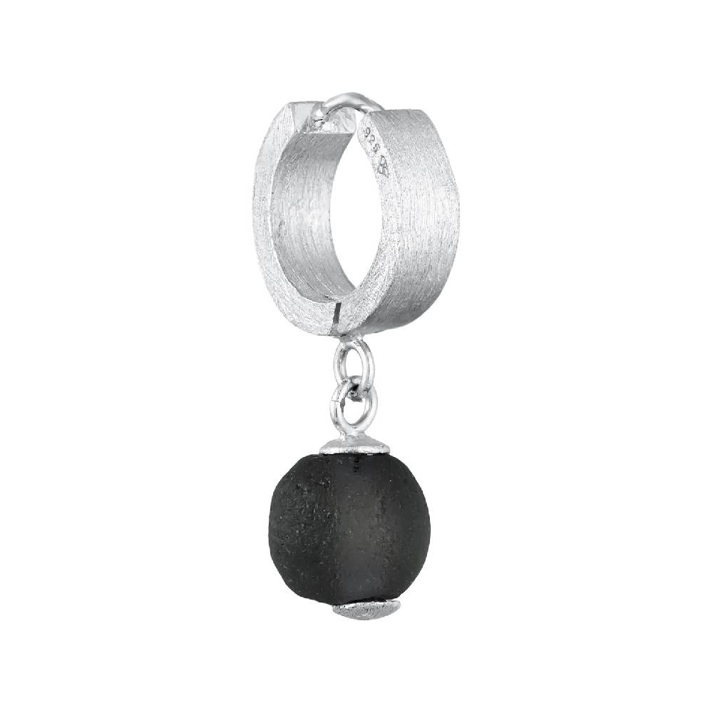 Kuzzoi Single Creole | Glasperle (Schwarz) Neueste Stile