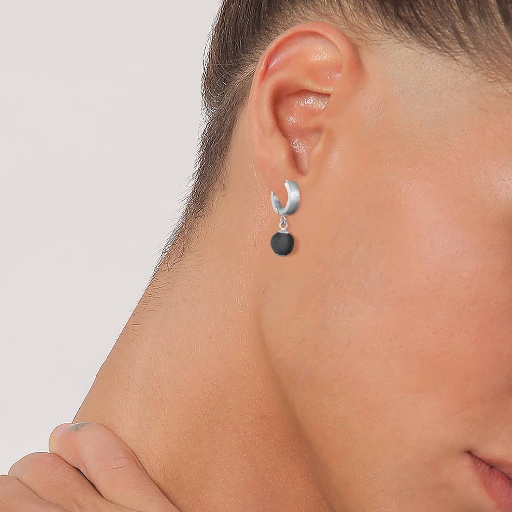 Kuzzoi Single Creole | Glasperle (Schwarz) Neueste Stile