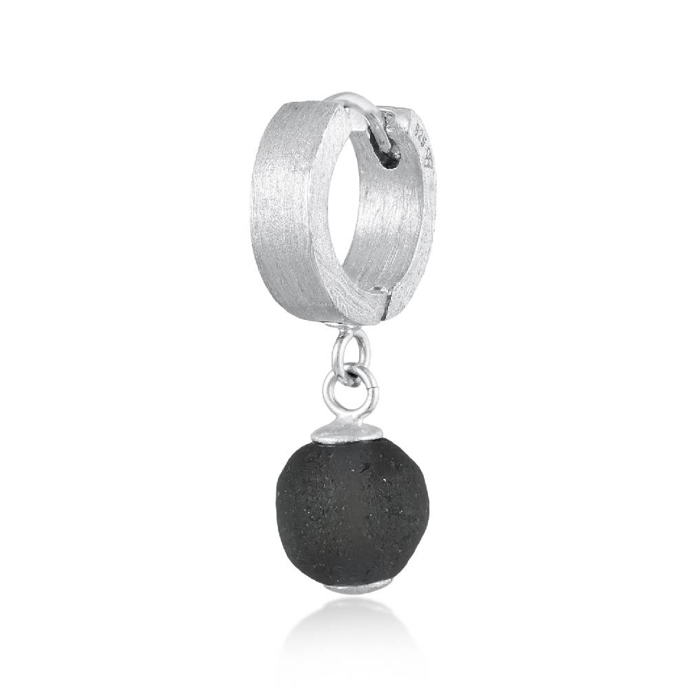 Kuzzoi Single Creole | Glasperle (Schwarz) Neueste Stile