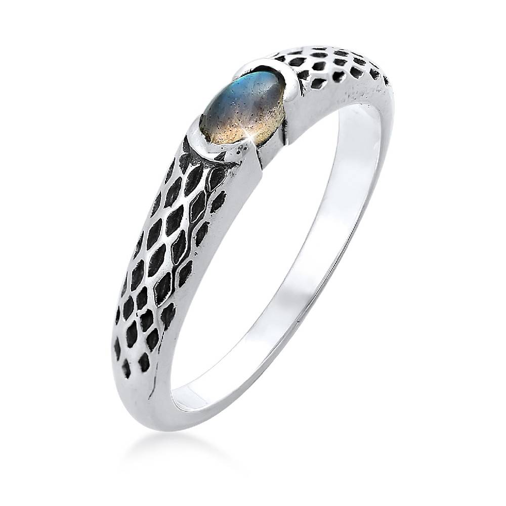 Kuzzoi Bandring Vintage | Labradorit (Grau) Bis zu 65% Rabatt