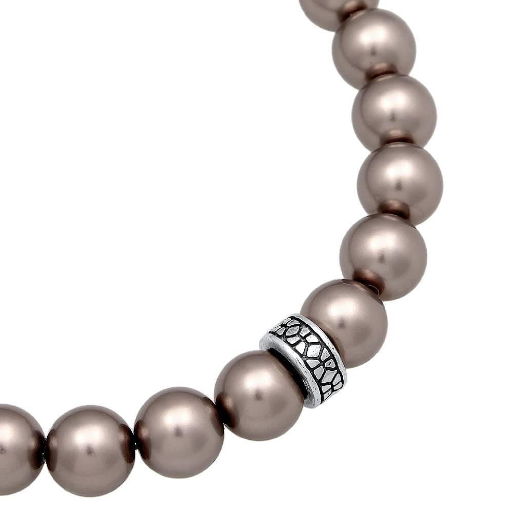 Kuzzoi Armband Beads Elegant | Glasperlen (Grau) Outlet