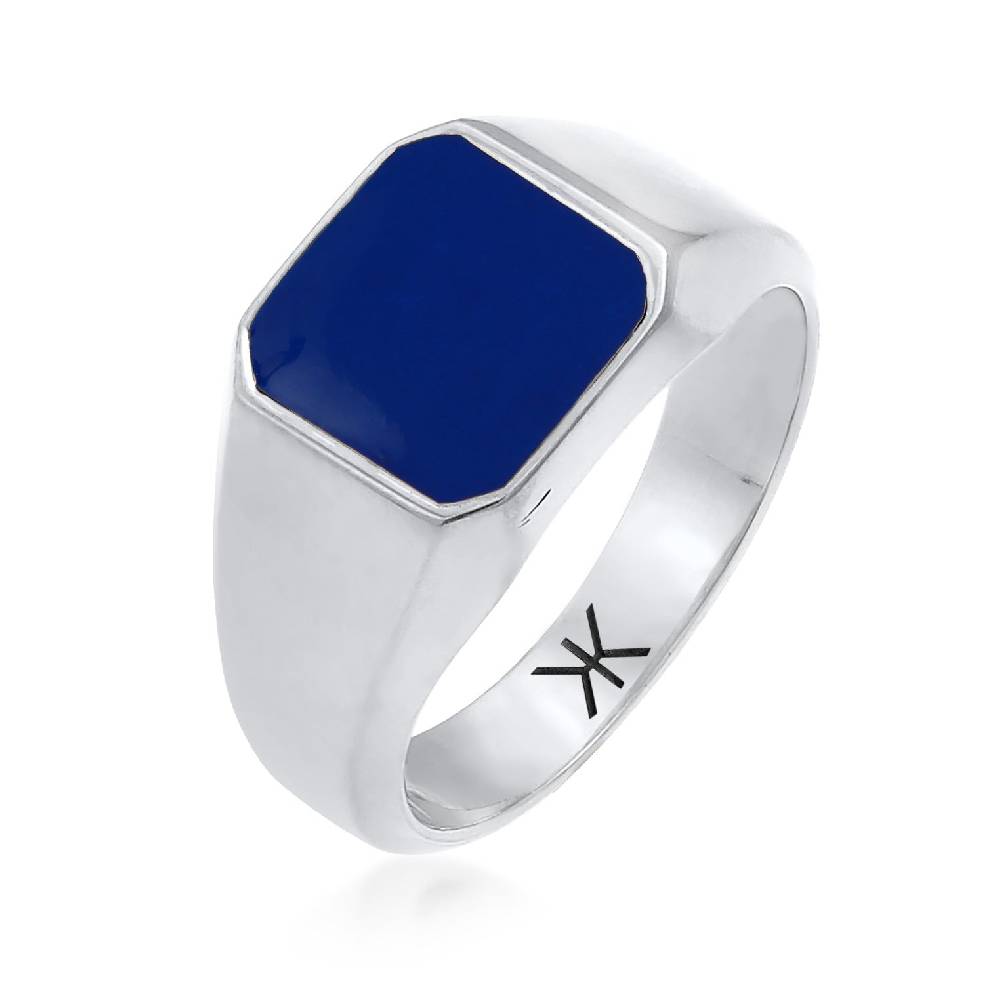 Kuzzoi Siegelring Basic | Emaille (Blau) Blitzangebot