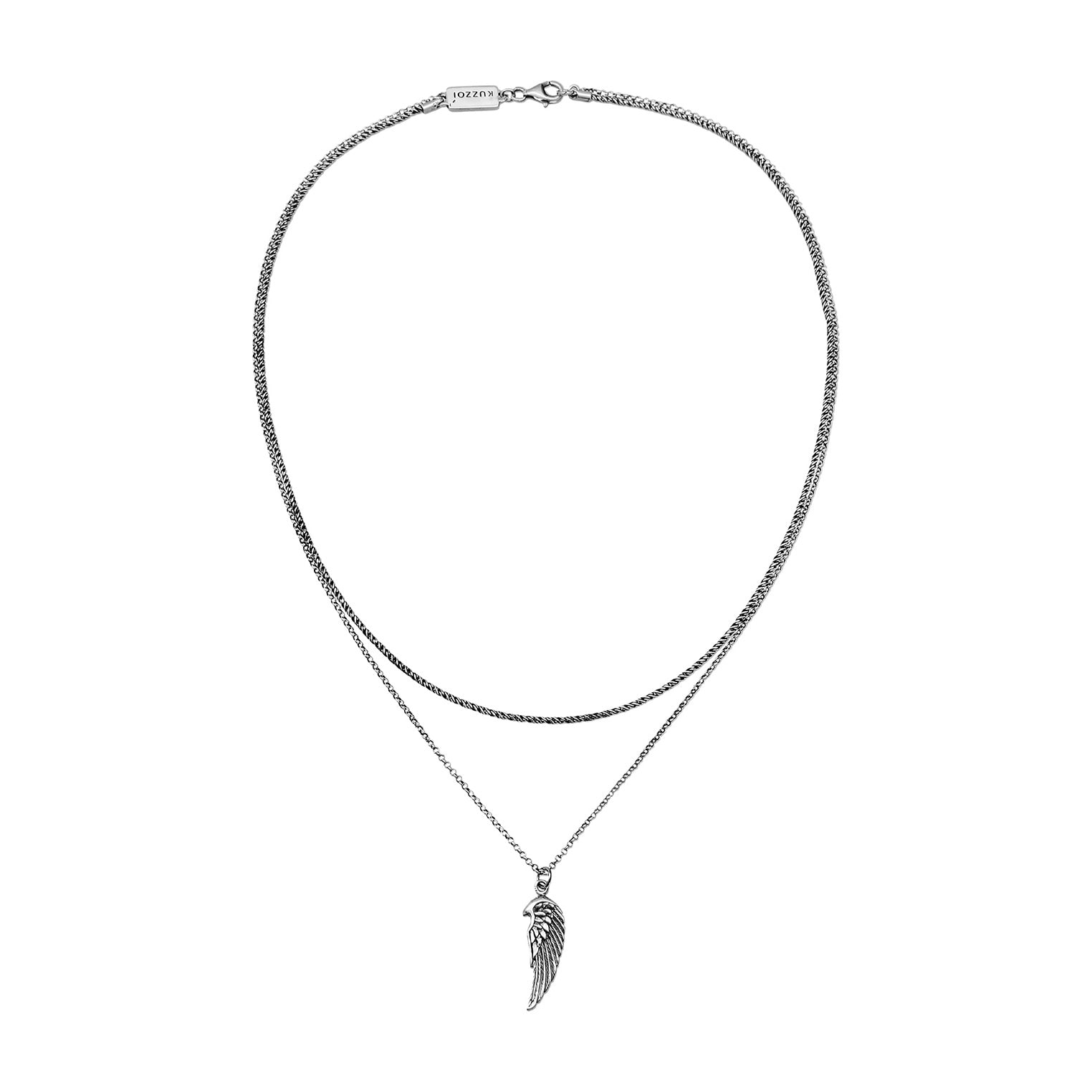Kuzzoi Layer-Halskette Flügel Sonderangebot der Fabrik