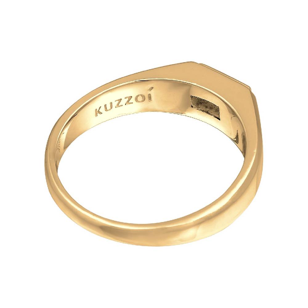 Kuzzoi Siegelring Quadrat | Topas (Weiß) Kostenloser Versand international