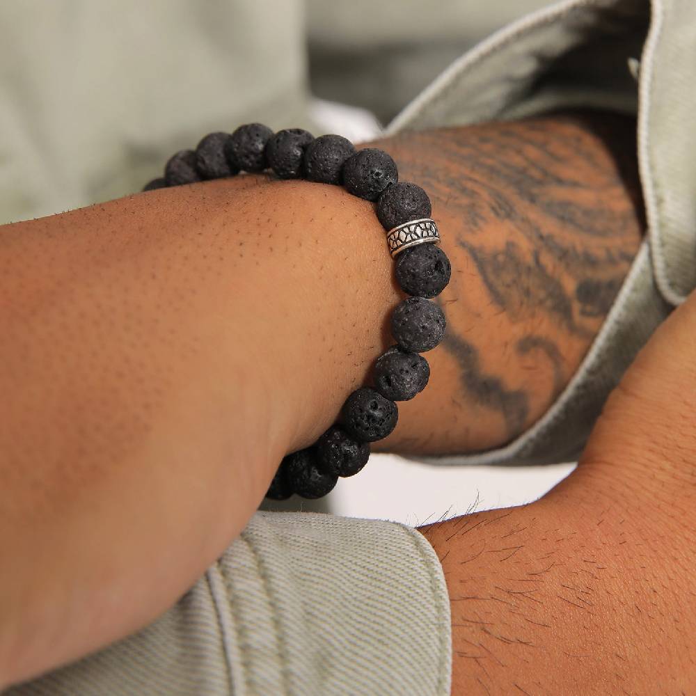 Kuzzoi Armband Vintage | Lava Perlen (Schwarz) Rabatte dieses Monats