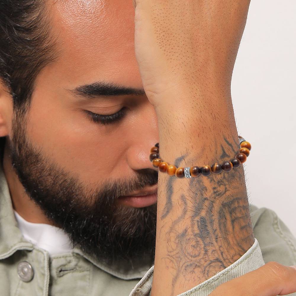 Kuzzoi Armband Vintage | Tigerauge (Braun) Lagerräumung
