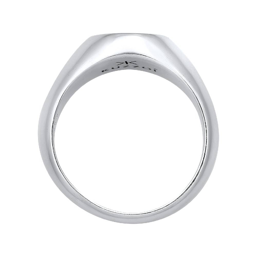 Kuzzoi Siegelring Smiling | Emaille (Blau) Online Outlet