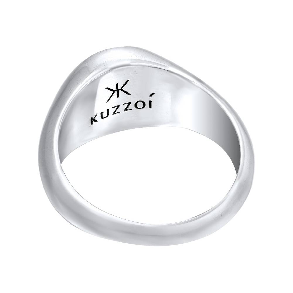 Kuzzoi Siegelring Smiling | Emaille (Blau) Online Outlet