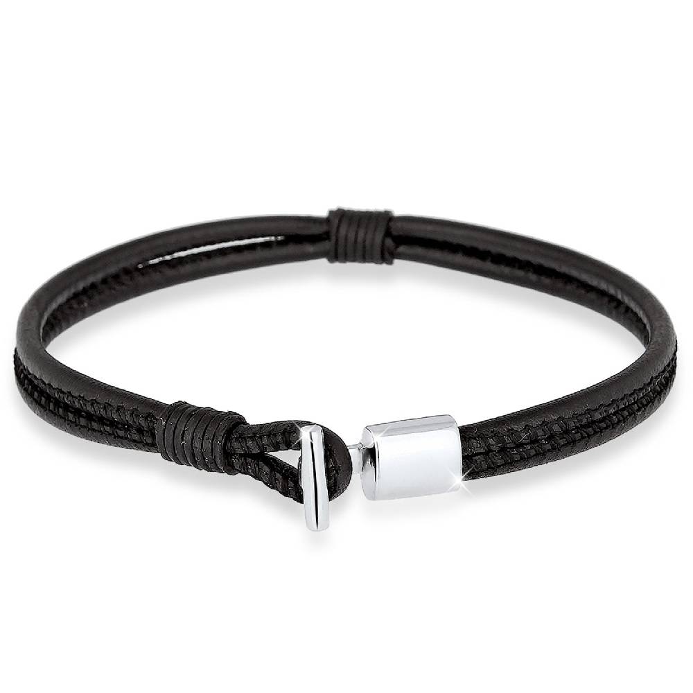 Kuzzoi Armband Haken | Leder (Schwarz) Zeitlich begrenztes Angebot