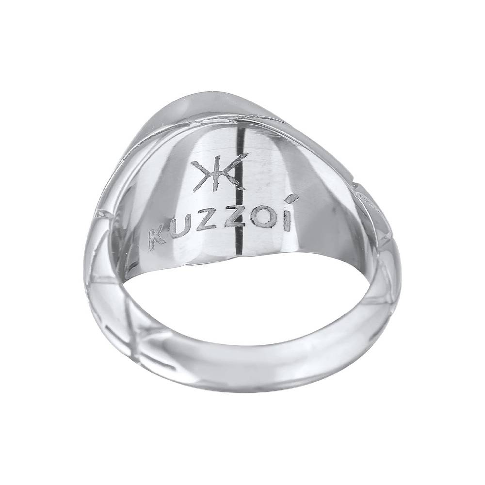 Kuzzoi Siegelring Elegant | Emaille (Blau) Bis zu 50% Rabatt