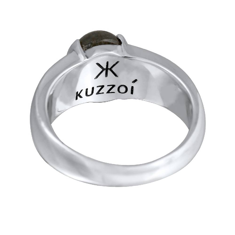 Kuzzoi Siegelring Oval | Labradorit (Grau) Nur für heute