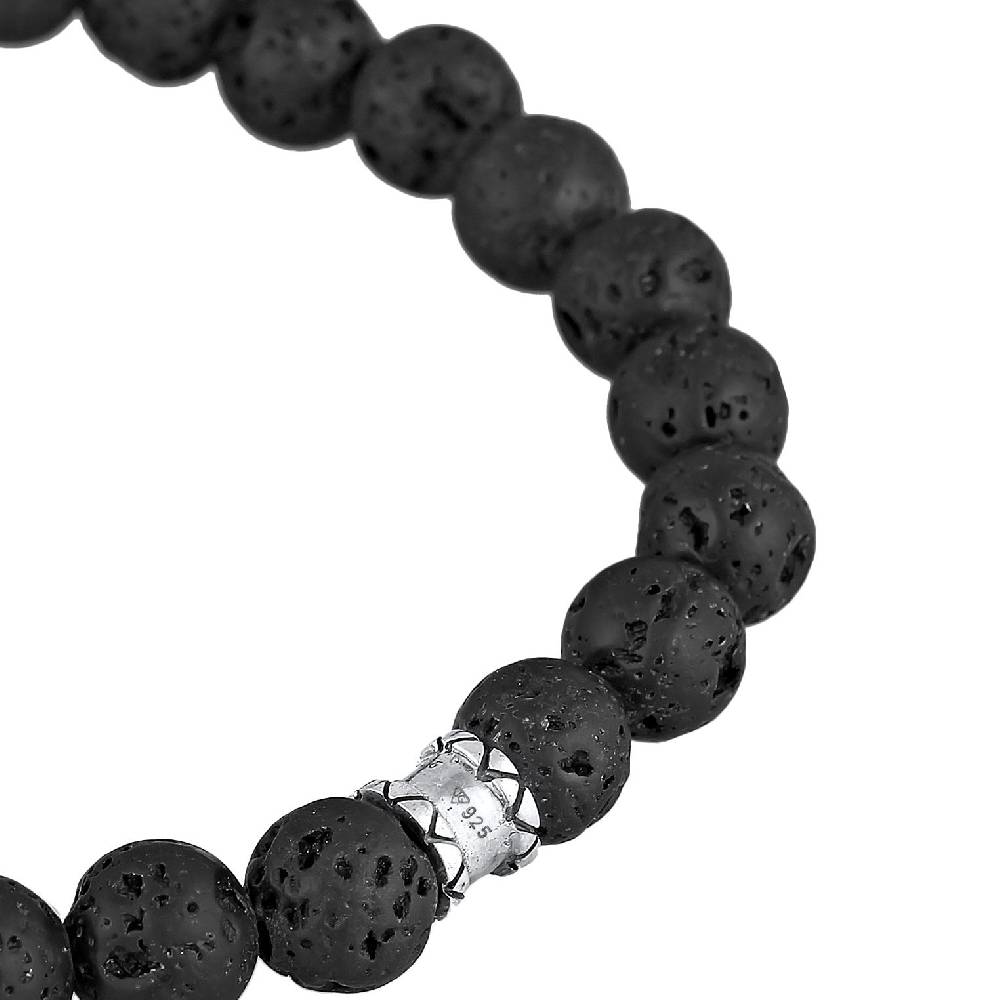 Kuzzoi Armband Totenkopf | Lava Perlen Rabatt