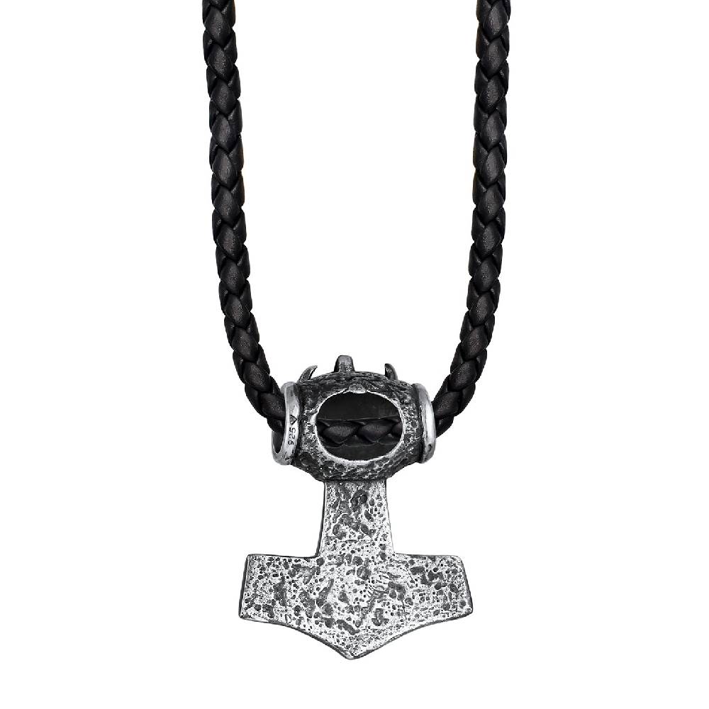 Kuzzoi Halskette Hammer | Leder 50% Rabatt mit kostenlosem Versand