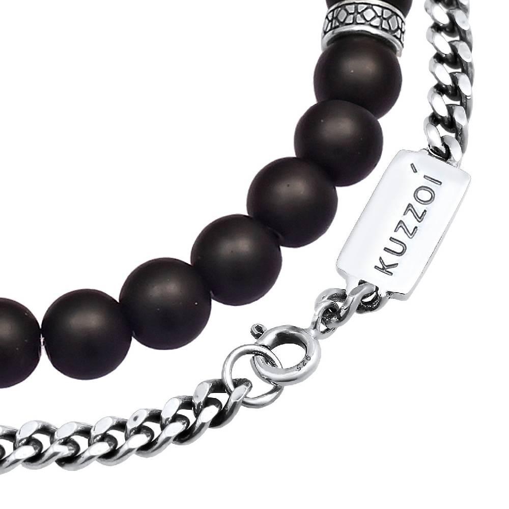 Kuzzoi Panzer-Armband Set | Onyx (Schwarz) 50% Rabatt für begrenzte Zeit