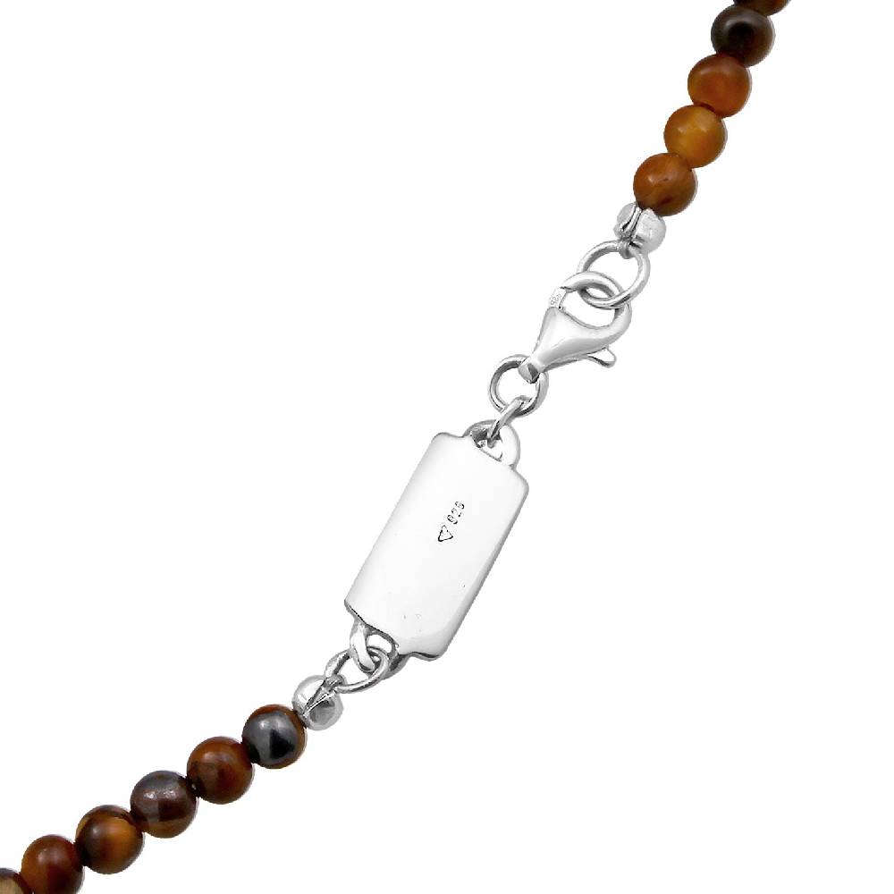 Kuzzoi Halskette Barren Anhänger | Tigerauge (Braun) im Angebot