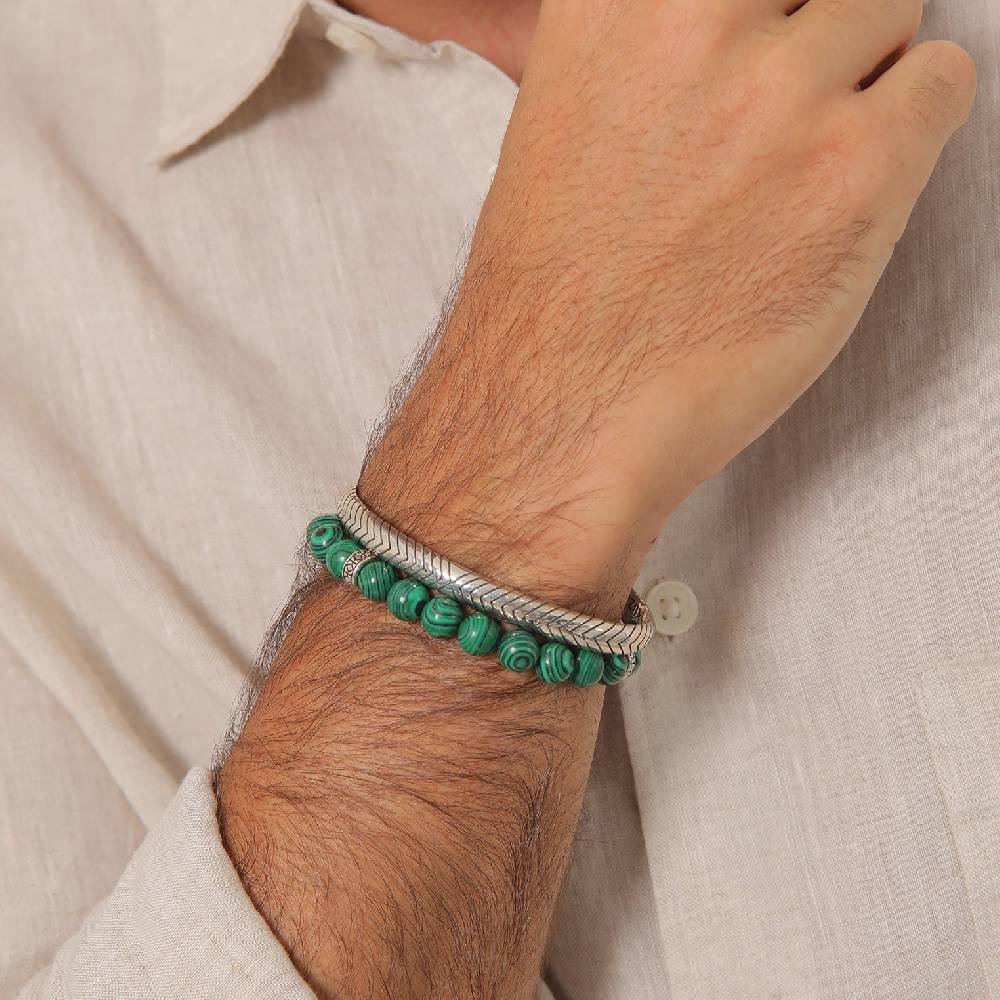 Kuzzoi Armbandset Armreif | Malachit (synth.) Preisnachlass