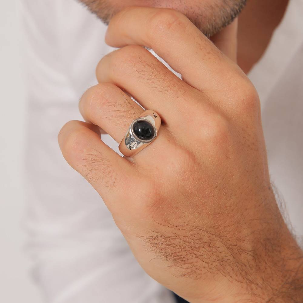 Kuzzoi Siegelring Oval | Onyx (Schwarz) Black Friday