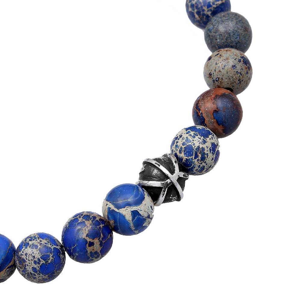 Kuzzoi Armband Kugeln | Achat (Blau) Lagerräumung