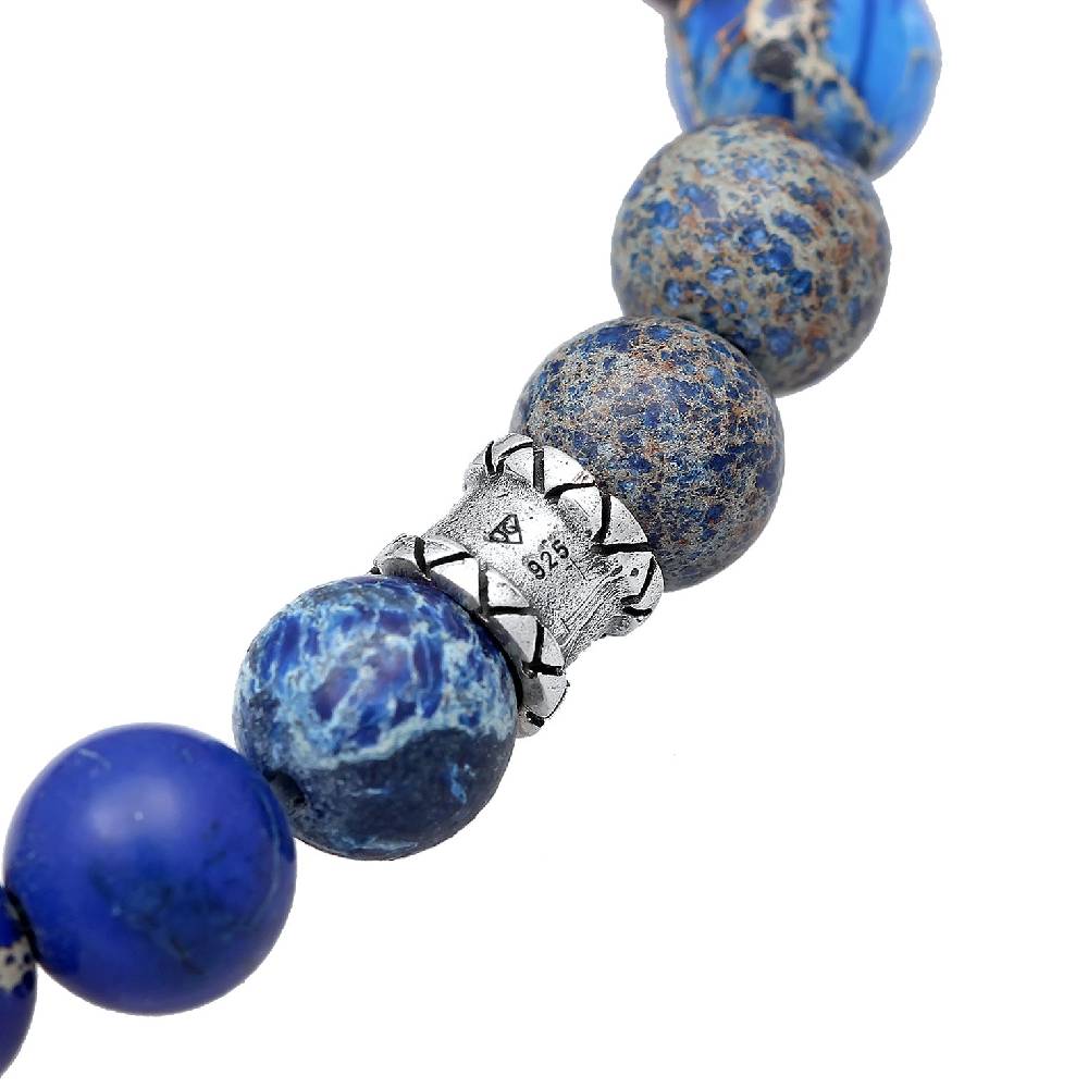Kuzzoi Armband Kugeln | Achat (Blau) Lagerräumung
