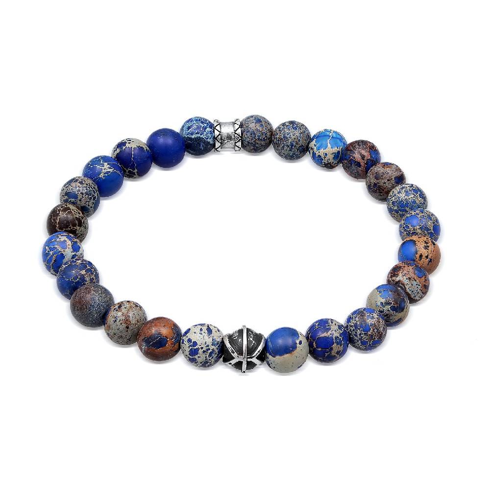 Kuzzoi Armband Kugeln | Achat (Blau) Lagerräumung