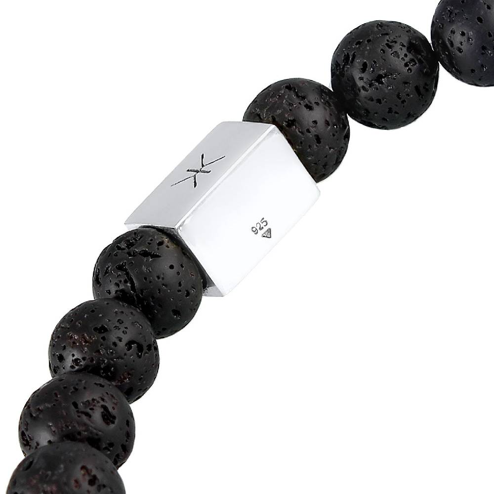 Kuzzoi Armband Geo | Lava Perlen (Schwarz) 50% Rabatt mit kostenlosem Versand