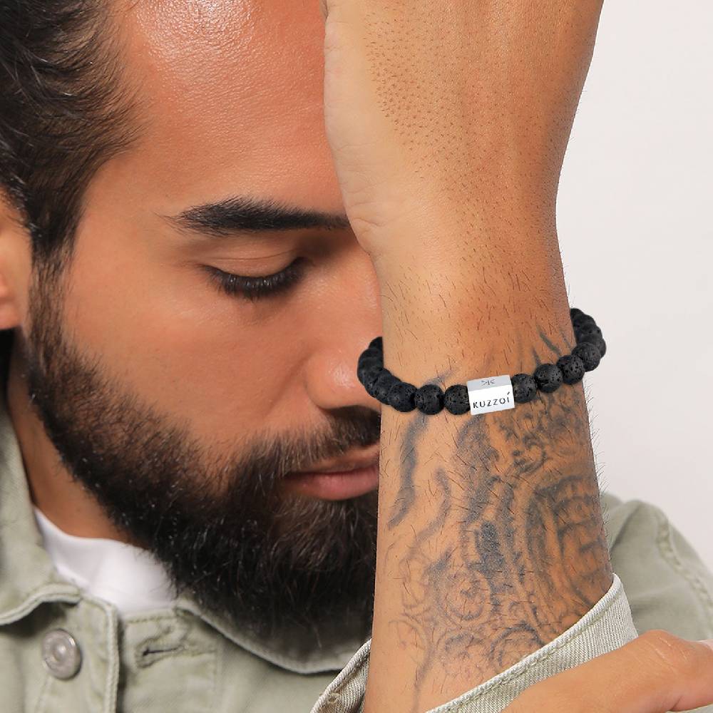 Kuzzoi Armband Geo | Lava Perlen (Schwarz) 50% Rabatt mit kostenlosem Versand