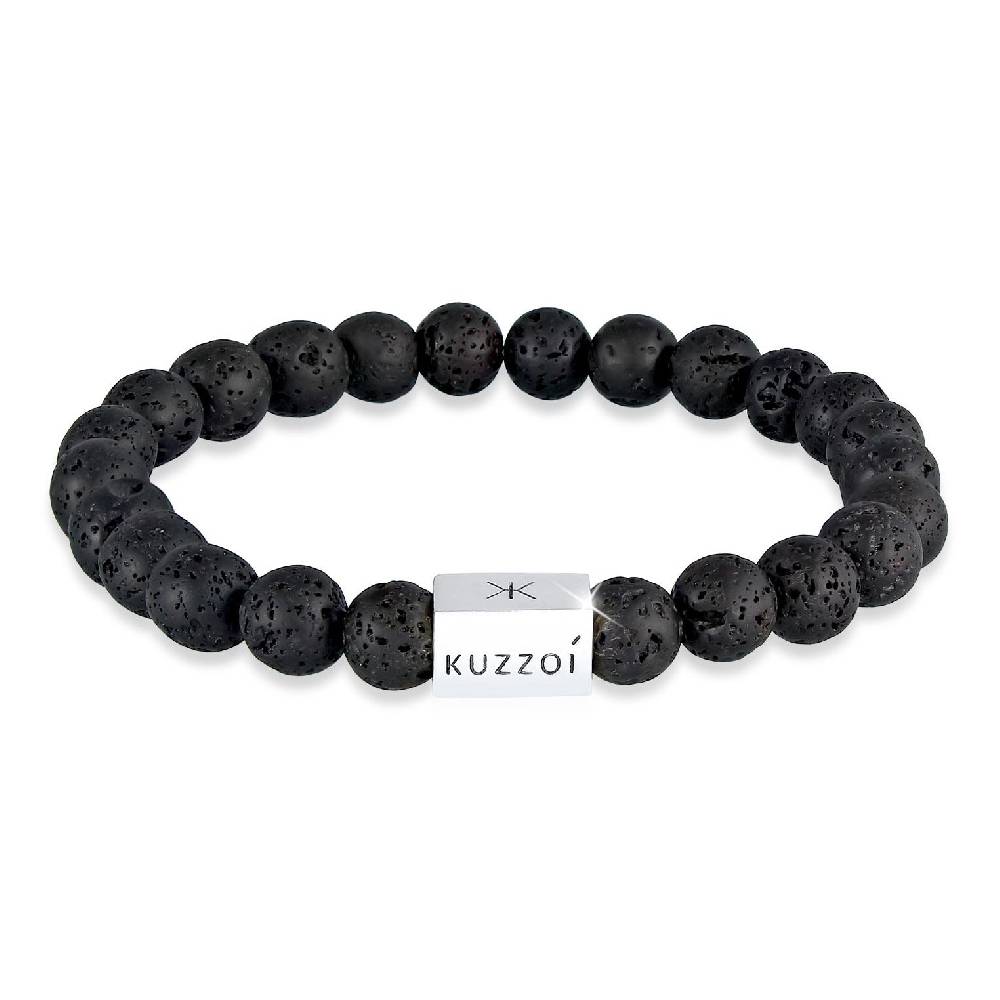 Kuzzoi Armband Geo | Lava Perlen (Schwarz) 50% Rabatt mit kostenlosem Versand