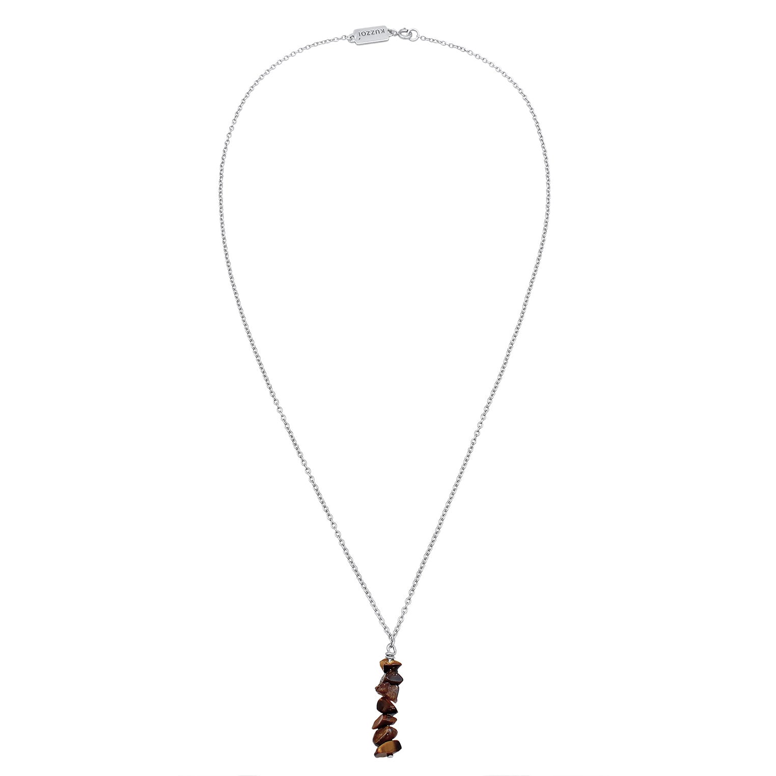 Kuzzoi Halskette Edelstein Anhänger | Tigerauge Clearance-Verkauf