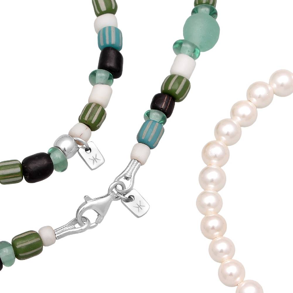 Kuzzoi Schmuckset Beads Boho | Muschelkernperlen zollfrei