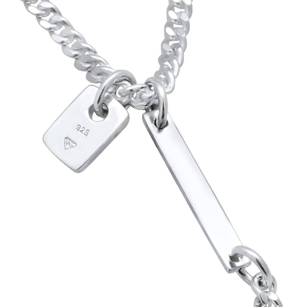 Kuzzoi Modische Y-Kette mit Barren 925 Silber Rabatte dieses Monats