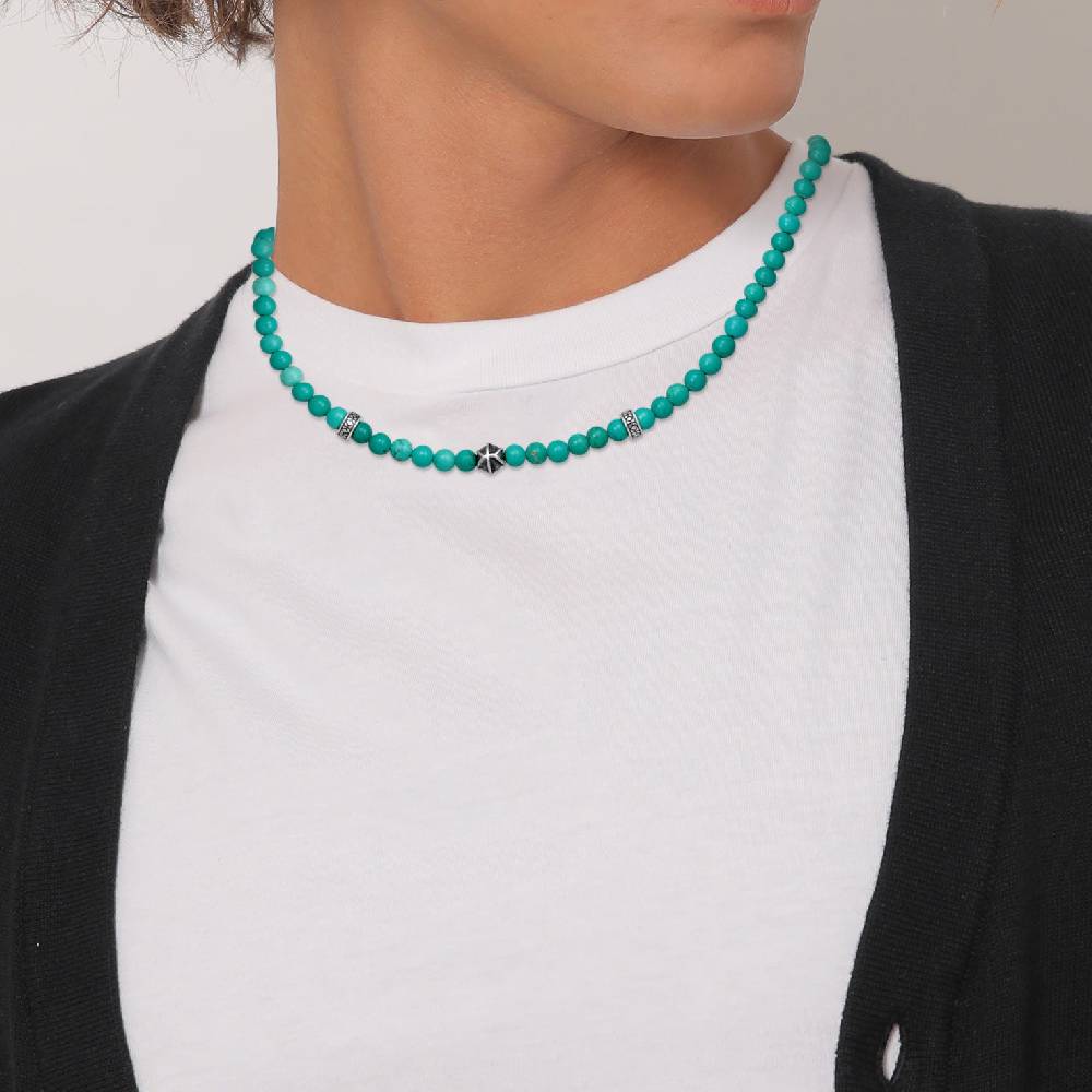 Kuzzoi Halskette Beads Vintage | Howlith (Türkis) Outlet