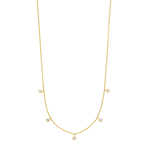 Leaf Jewelry Halskette "my first diamond" Charms, 14 K Gelbgold Neueste Mode