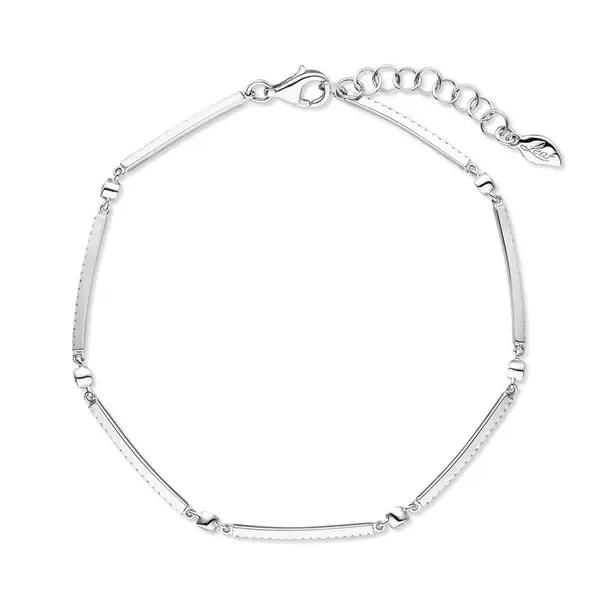 Leaf Jewelry Armband Bar, 18K Weissgold, Diamanten Große Rabatte